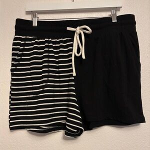 Torrid Black and White Striped Sleepwear